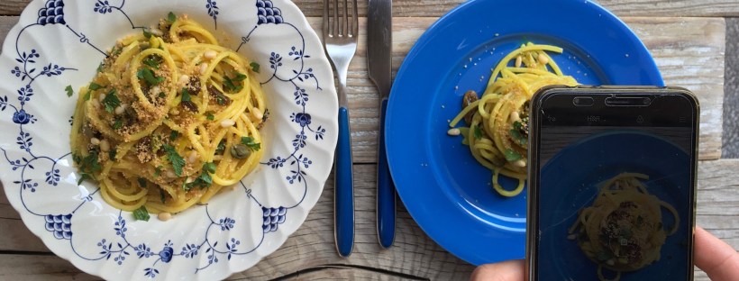 Spaghetti con le sarde a mare (plant-based)