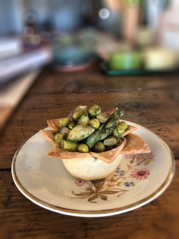 Cestino con Vignarola | foto Francesca Brancaccio