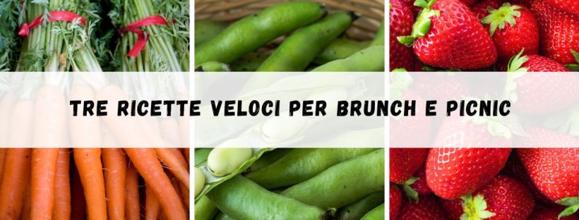 Tre idee per un brunch a base vegetale! (Collage carote, fave e fragole)