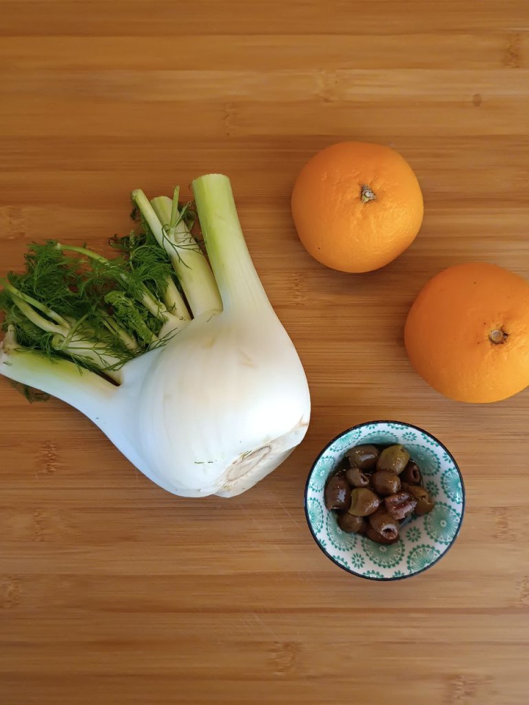 Insalata di finocchi, arance e olive taggiasche: i tre ingredienti