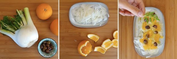 Insalate e dintorni: Finocchi, arance, olive taggiasche (collage banner)