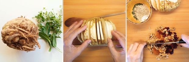 Secondi sfiziosi - Arrosto di sedano rapa | dalla rapa alla frutta secca [banner]