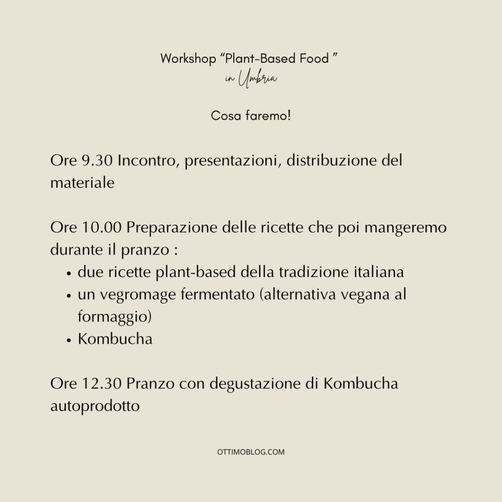 Workshop della Chef Simona Scarone di cucina plant-based e fermentati | 15 novembre 2025 Campo al vento Countryfarm | Programma