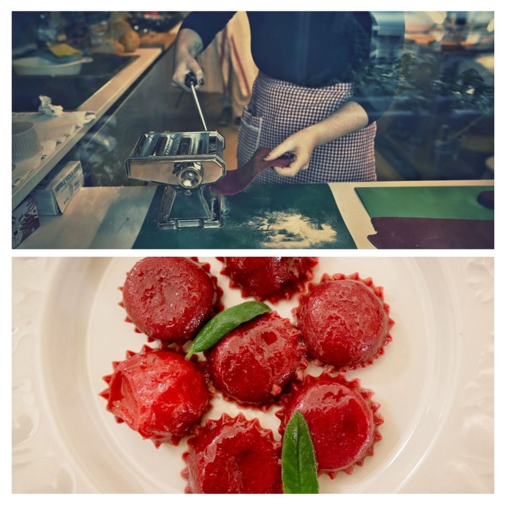 Campo Al Vento dicembre - La Chef è all'opera con dei ravioloni rossi