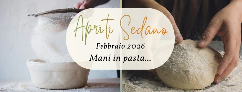 Febbraio 2026: Impasta che ti passa con... Apriti Sedano! (collage a due foto con farina e impasto)